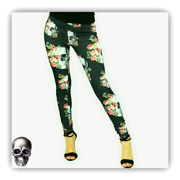 💀SKULL LEGGINGS - Picture 1 of 4
